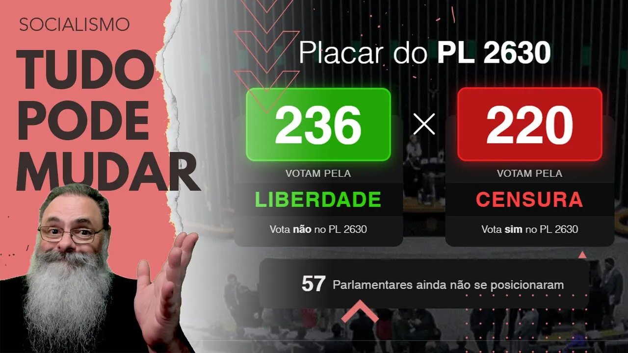 PL 2630 tem mais VOTOS CONTRA que A FAVOR, mas a GUERRA NÃO ESTÁ GANHA: CENSURA ainda PODE VENCER