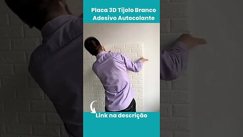 Placa 3D Tijolo Branco Adesivo Autocolante