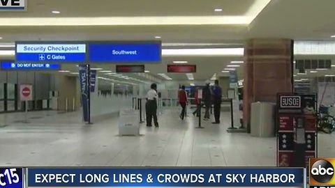 Long lines expected to pick up as the busiest travel weekend of the year kicks off