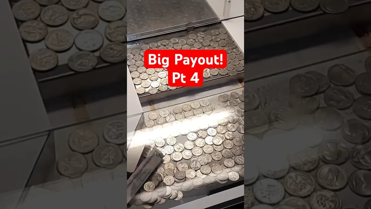 Big Payout!! Bonus Hole Coin Pusher pt 4. #coinpusher #coinpusherjackpot #arcade