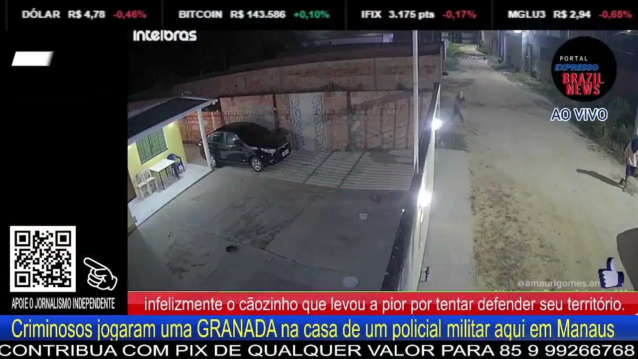 Criminosos jogaram uma GRANADA na casa de um policial militar aqui em Manaus.