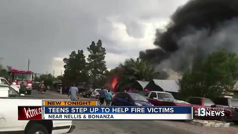 Teen gives school supplies to kids after burned in fire