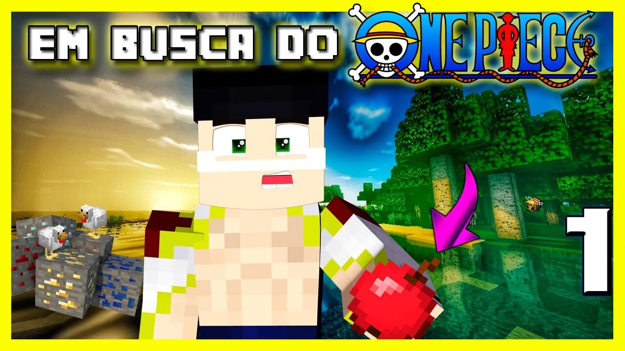 O INÍCIO DE UMA AVENTURA COM O GALISWALDO E A CREUSA | MINECRAFT (EM BUSCA DO ONE PIECE) #1