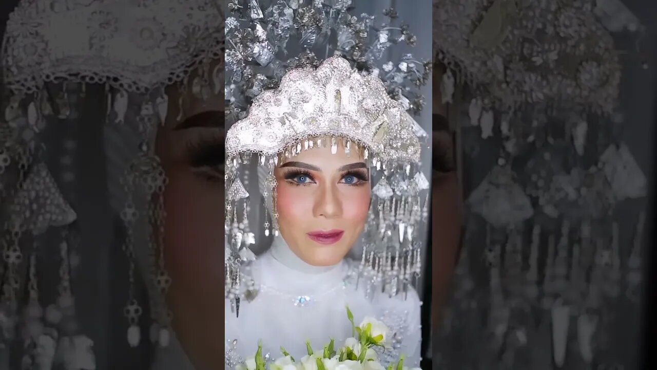 wow ! Cantik Banget Pengantin pakaian adat Palembang saat Akad Nikah #shorts #short #shortvideo