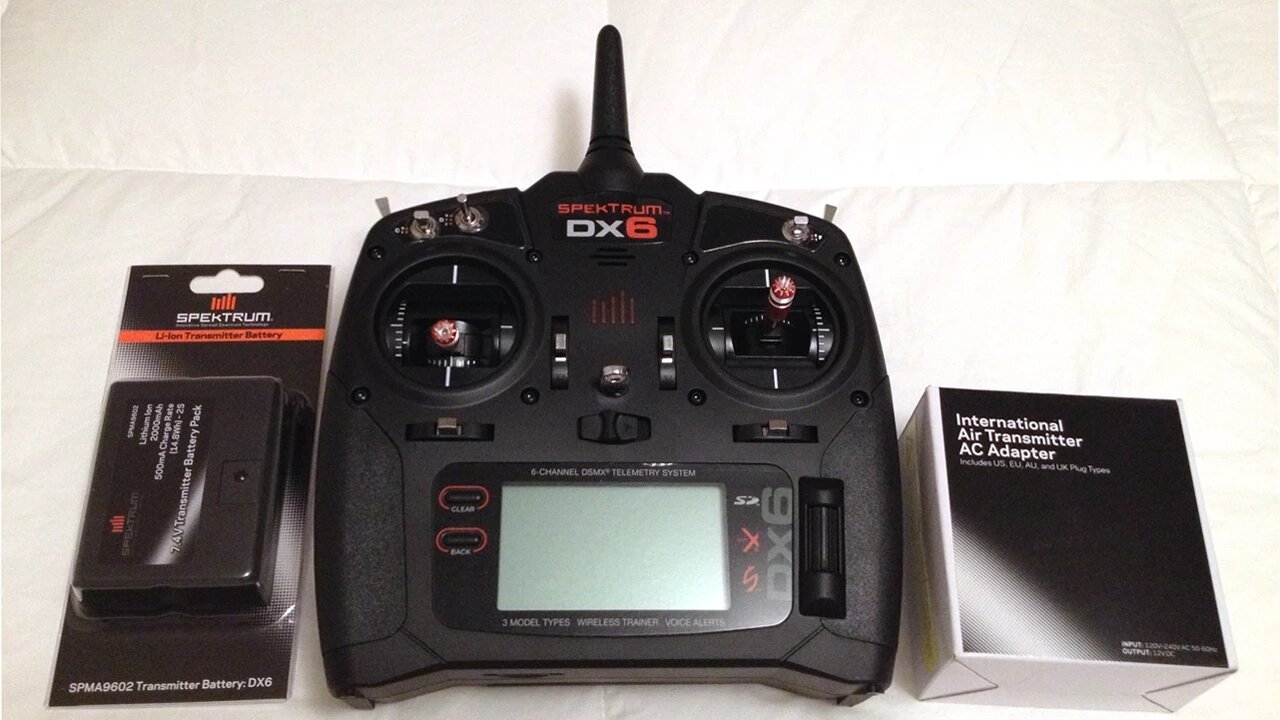 Spektrum DX6 6-Channel Transmitter Lithium Ion Battery Pack and Charger Unboxing, Review, and Test