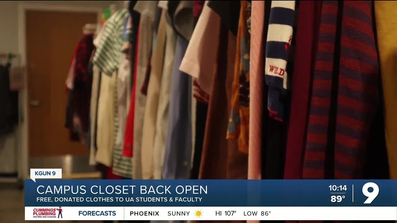 U of A's Campus Closet back open