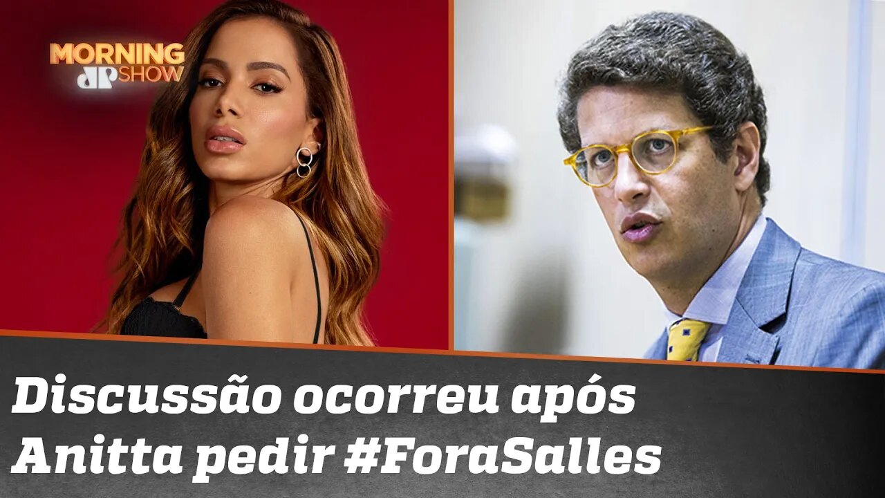 "Fica na sua, Teletubbie": Salles bate-boca com Anitta no Twitter