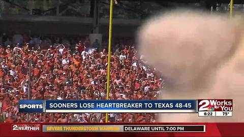 #7 Oklahoma upset by Texas, 48-45 in highest-scoring Red River Showdown ever