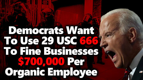 Dems Want To Expand 29 USC 666 For EEOC To Police & Fine Businesses $700,000 Per Organic Employee