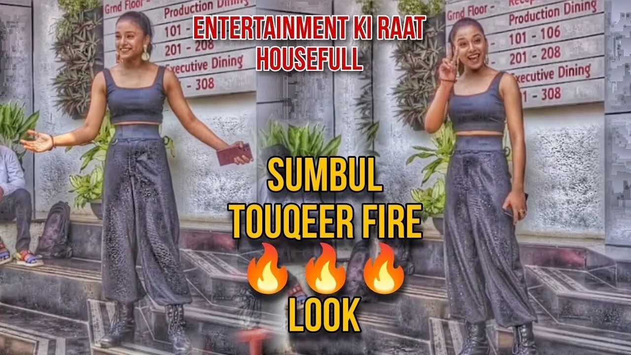 Sumbul Touqeer Looks Super Cute at Entertainment Ki Raat-Housefull Show First Episode Shoot