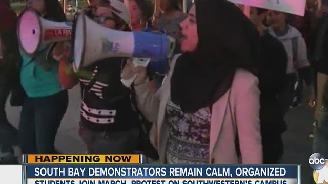 South Bay demonstrators remain calm, organized