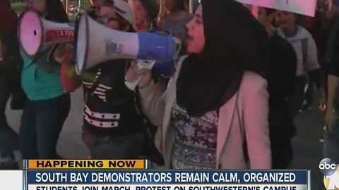 South Bay demonstrators remain calm, organized