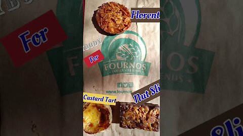 Yummy snacks this evening from Fournos Bakery