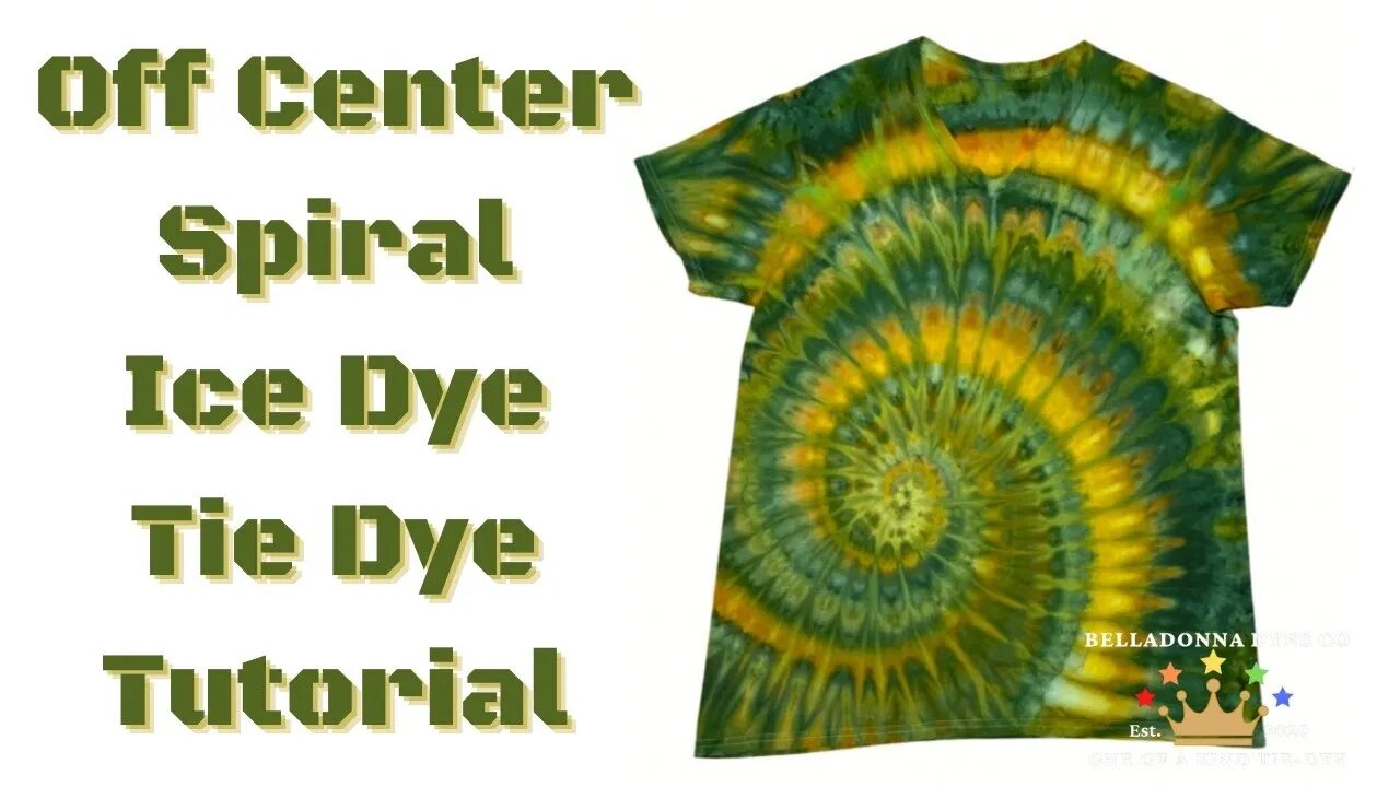 Tie-Dye Designs: Gorgeous Greens Off Center Spiral DUI (Dye Under Ice) Dye