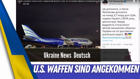 U.S. Waffenlieferung in der Ukraine angekommen