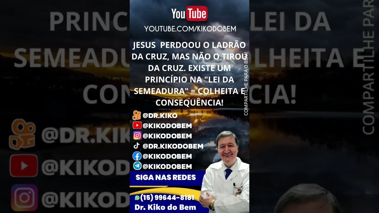 JESUS CUMPRIU NA CRUZ GÁLATAS 6 VERSÍCULO 7 ATÉ NA CRUZ A "LEI" DO RETORNO PREVALECEU. COMPARTILHE