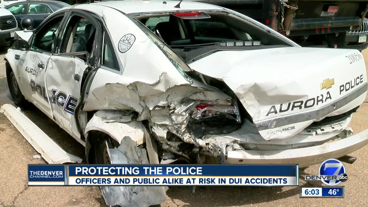 Aurora officers narrowly avoid being hit by suspected drunk driver