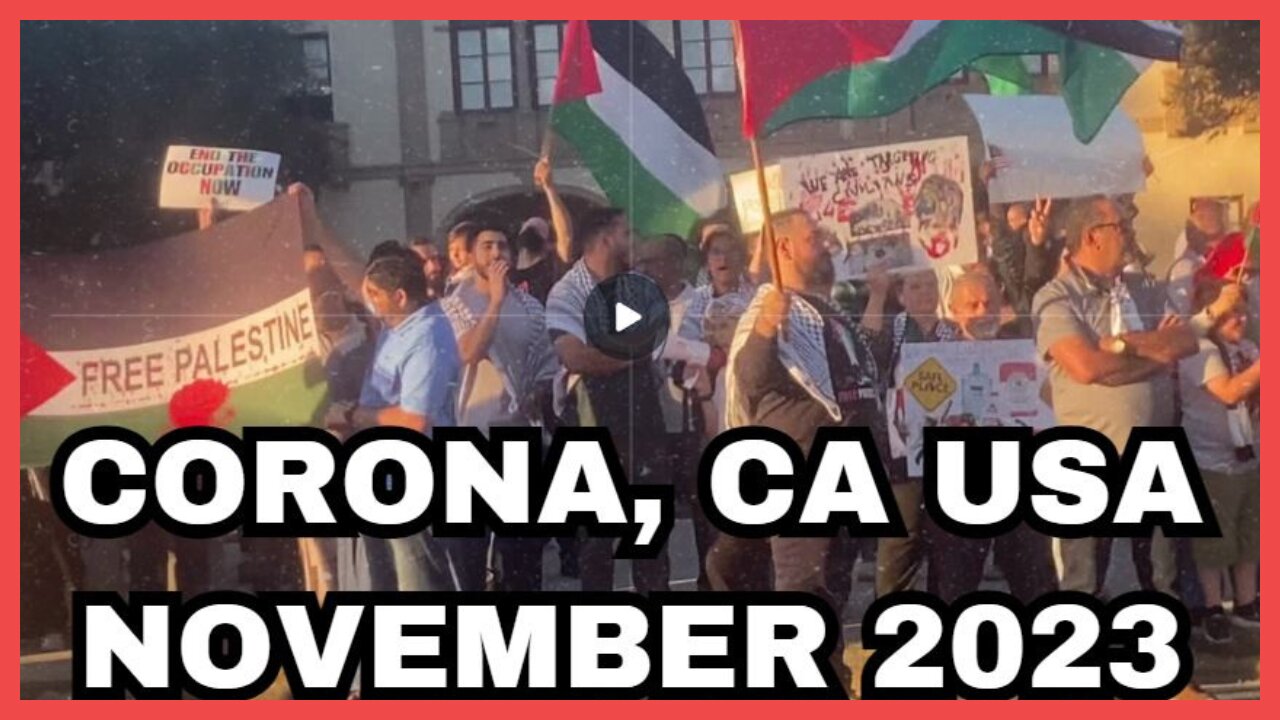 Free Palestine Protest Corona, California USA | November 2023 -