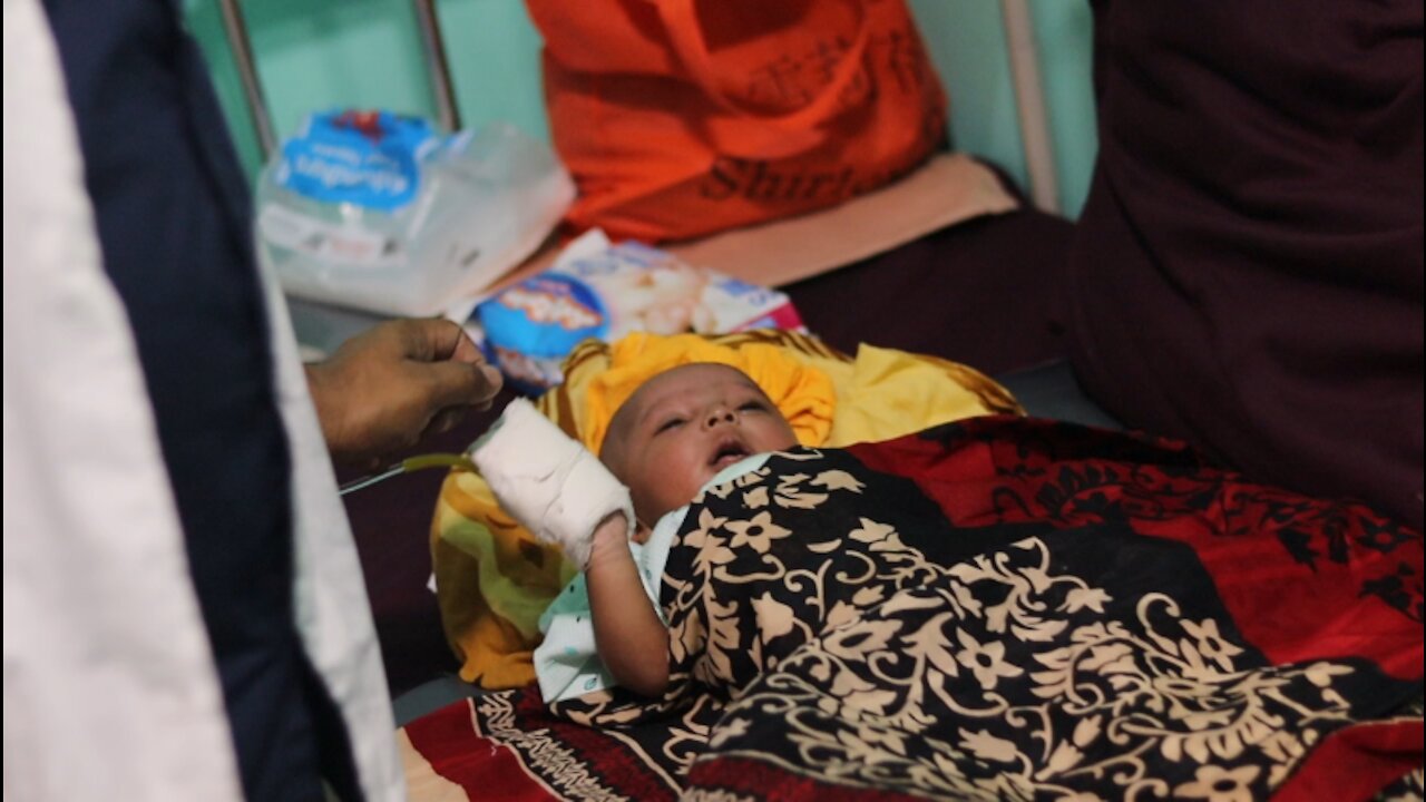 Baby Crying in Hospital Bed