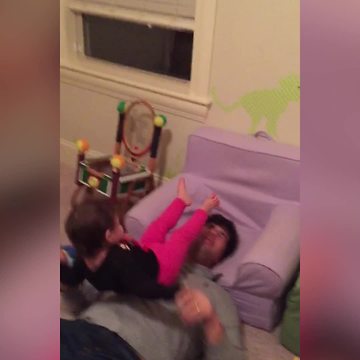 Baby Girl Body Slams Her Dad in a Fight