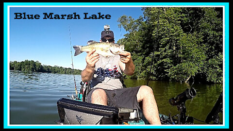 Kayak Fishing in the Old Town Kayak at Blue Marsh Lake