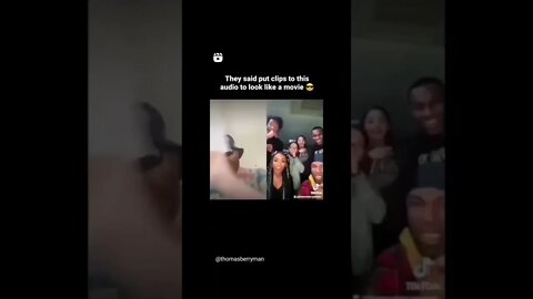 add random clips to this audio to make a movie