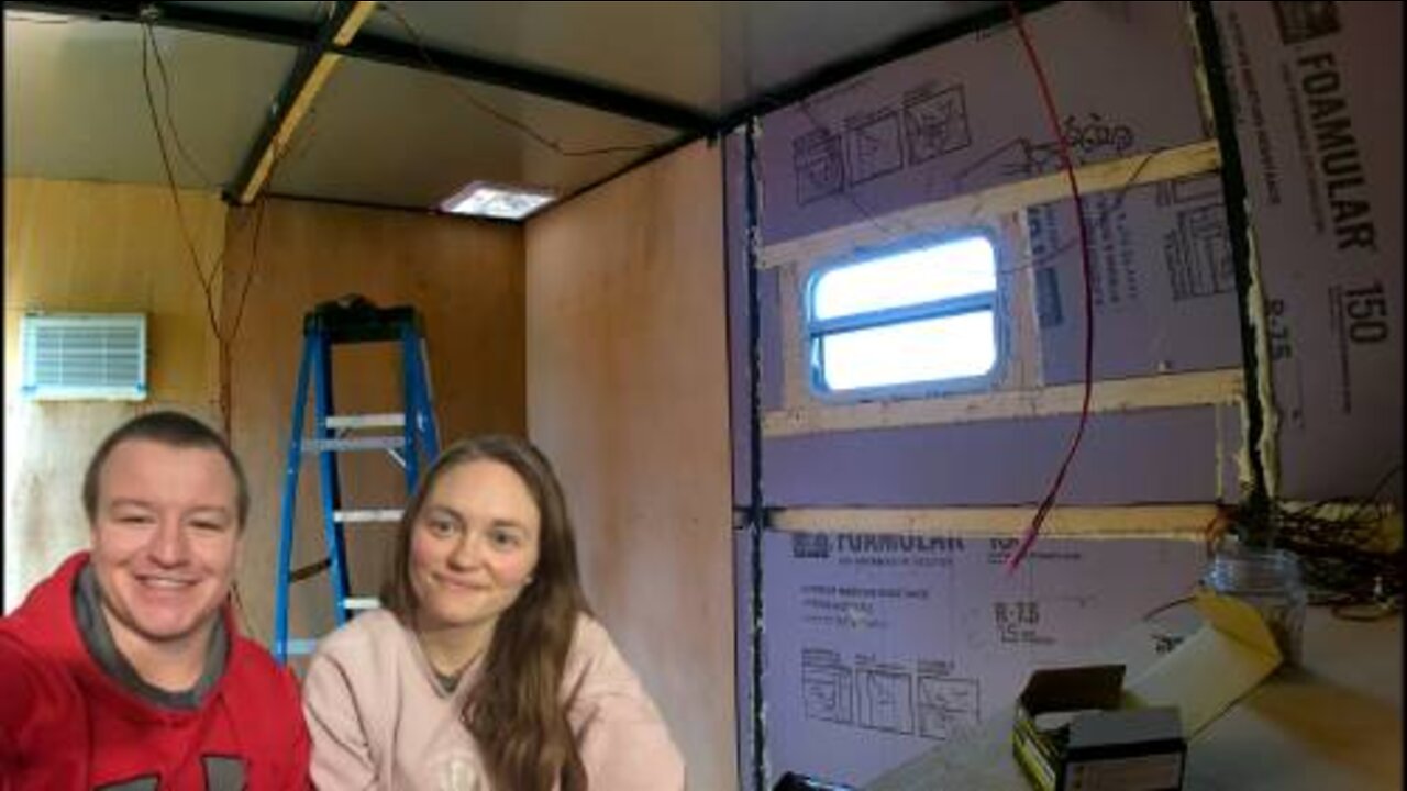 Couple Building Massive Truck Camper Part 8 Installing Paneling and Flooring TIMELAPSE