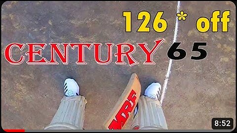 Batsman Helmet Camera View CENTURY by Vishal ! GoPro Cricket