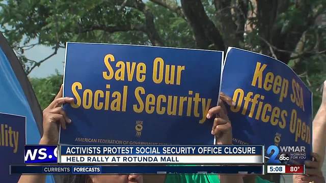 Activists protest closure of Social Security office