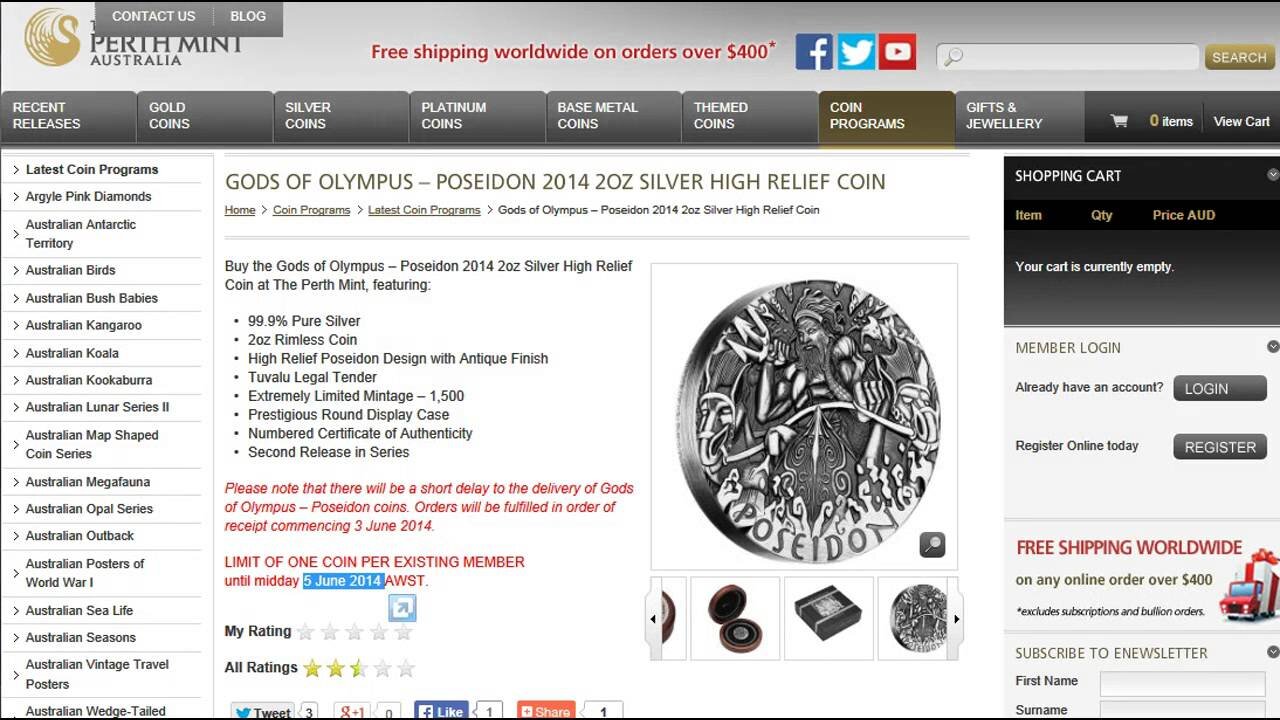 Poseidon High Relief Coin: STILL AVAILABLE FOR ORDER All Hope is Not Lost At Sea