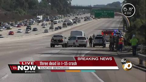 Deadly crash on Interstate 15