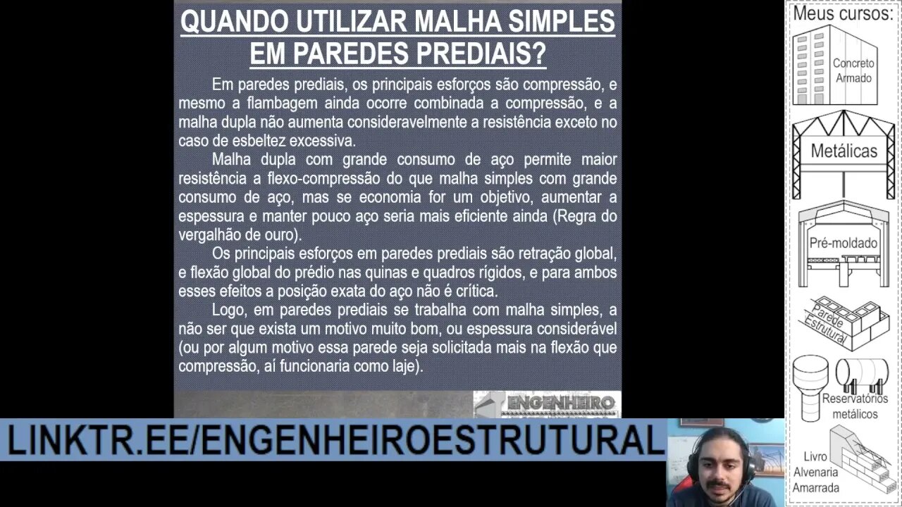 Quando utilizar malha simples ou dupla em placas - Eng. Estrutural