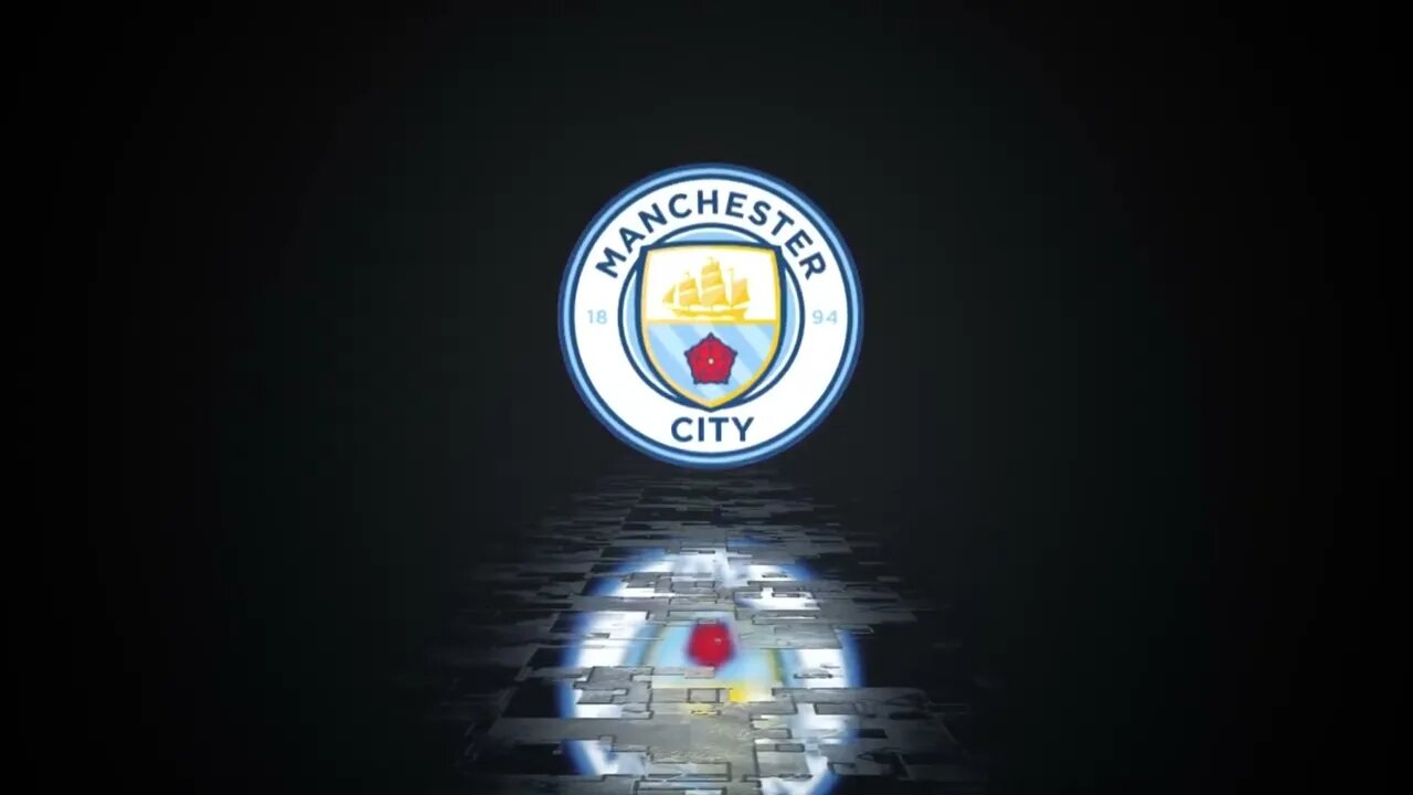 Manchester City Glitch Logo Effect Motion Graphics 4K UHD