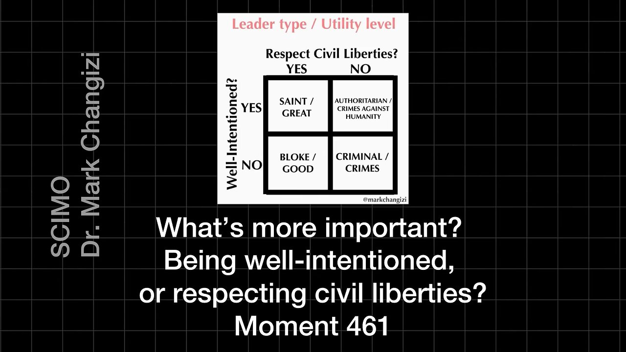 What’s more important? Being well-intentioned, or respecting civil liberties? Moment 461