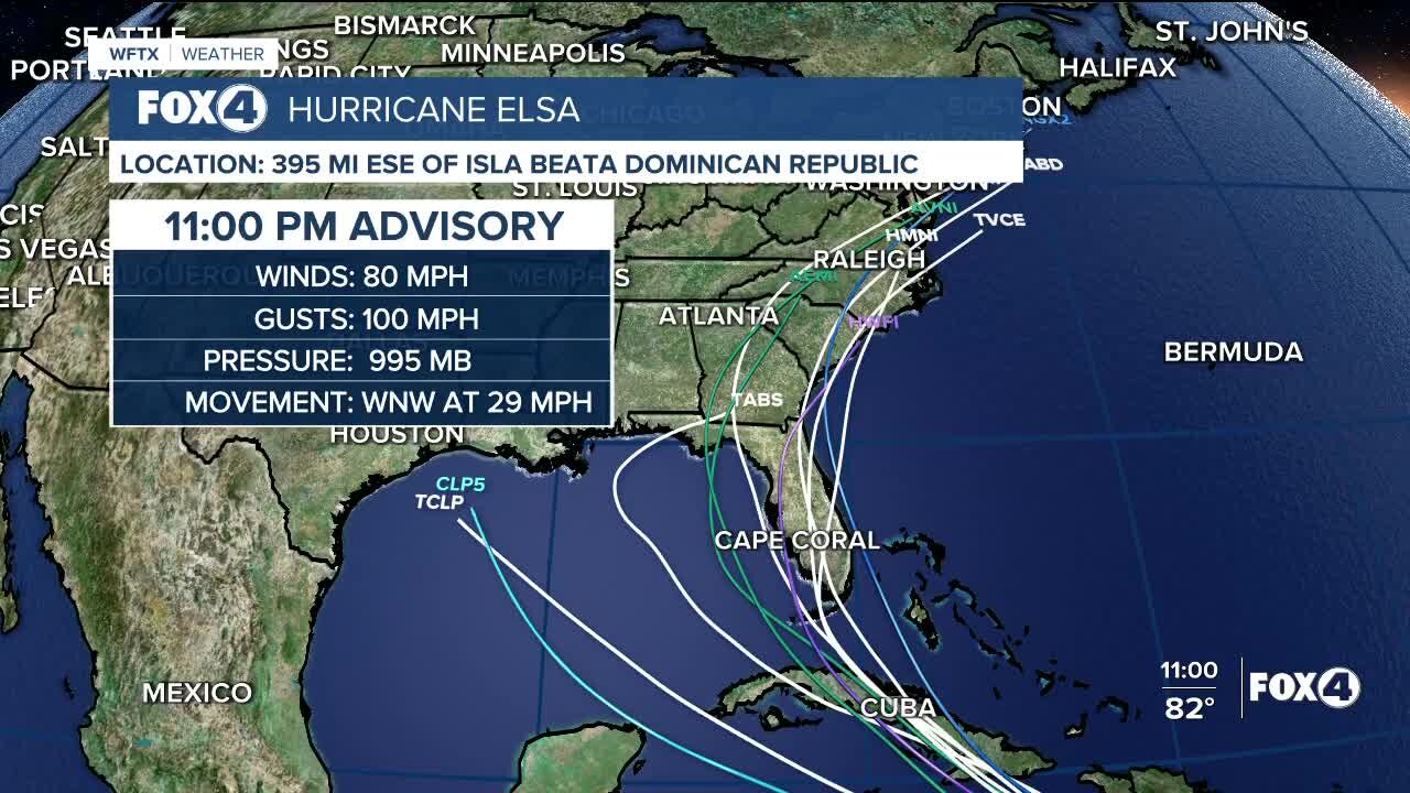 Hurricane Elsa Update: 11pm 7/2