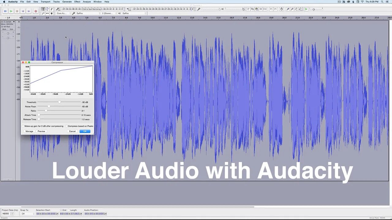 Louder Dialogue Audio with Audacity (Free)