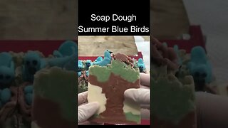 Cutting Blue Birds Soap Dough Soap Bars ~ How to make soap