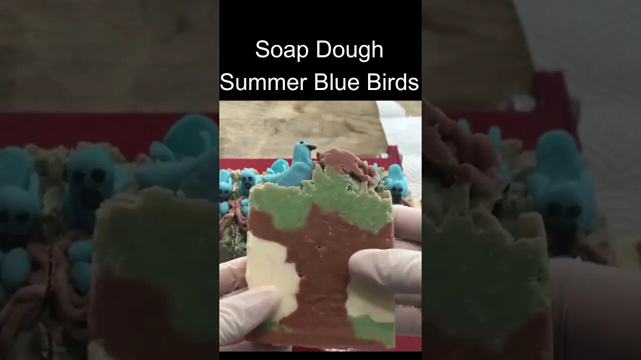 Cutting Blue Birds Soap Dough Soap Bars ~ How to make soap