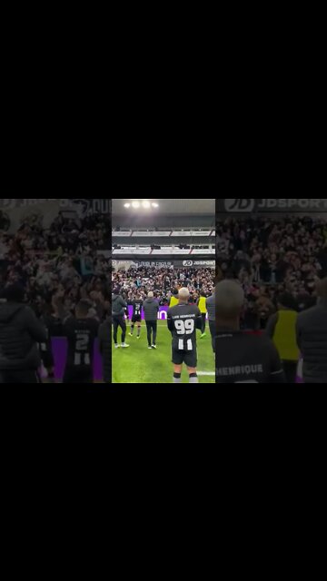 Jogadores do Botafogo saudando a torcida no Selhurst Park