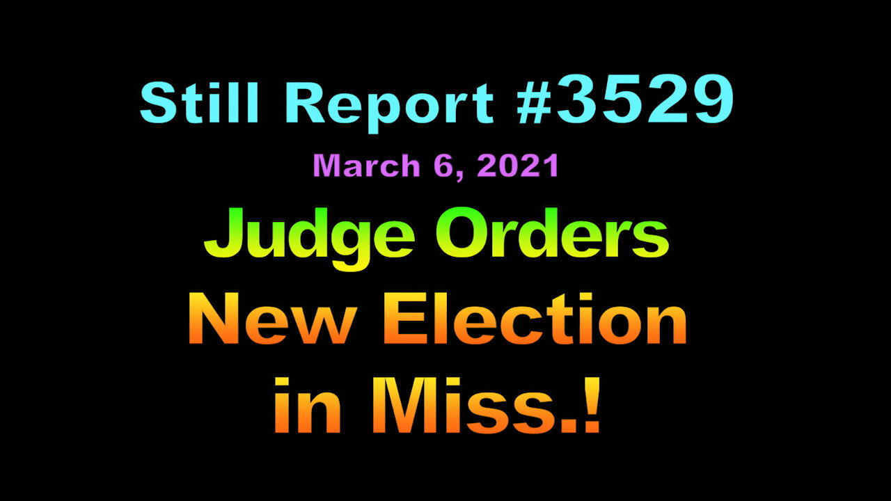 Judge Orders New Election In Mississippi, 3529