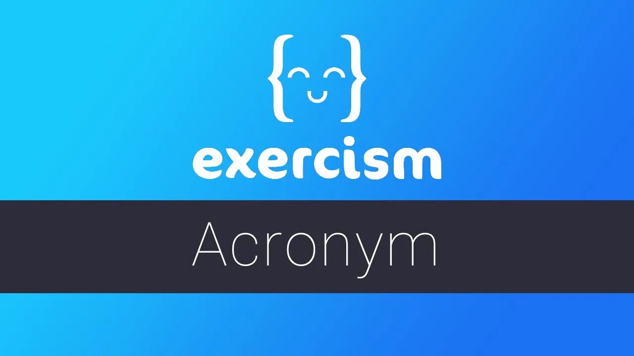 Exercism - Acronym