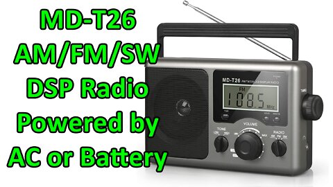 Greadio MD-T26 AM/FM/SW Portable Radio