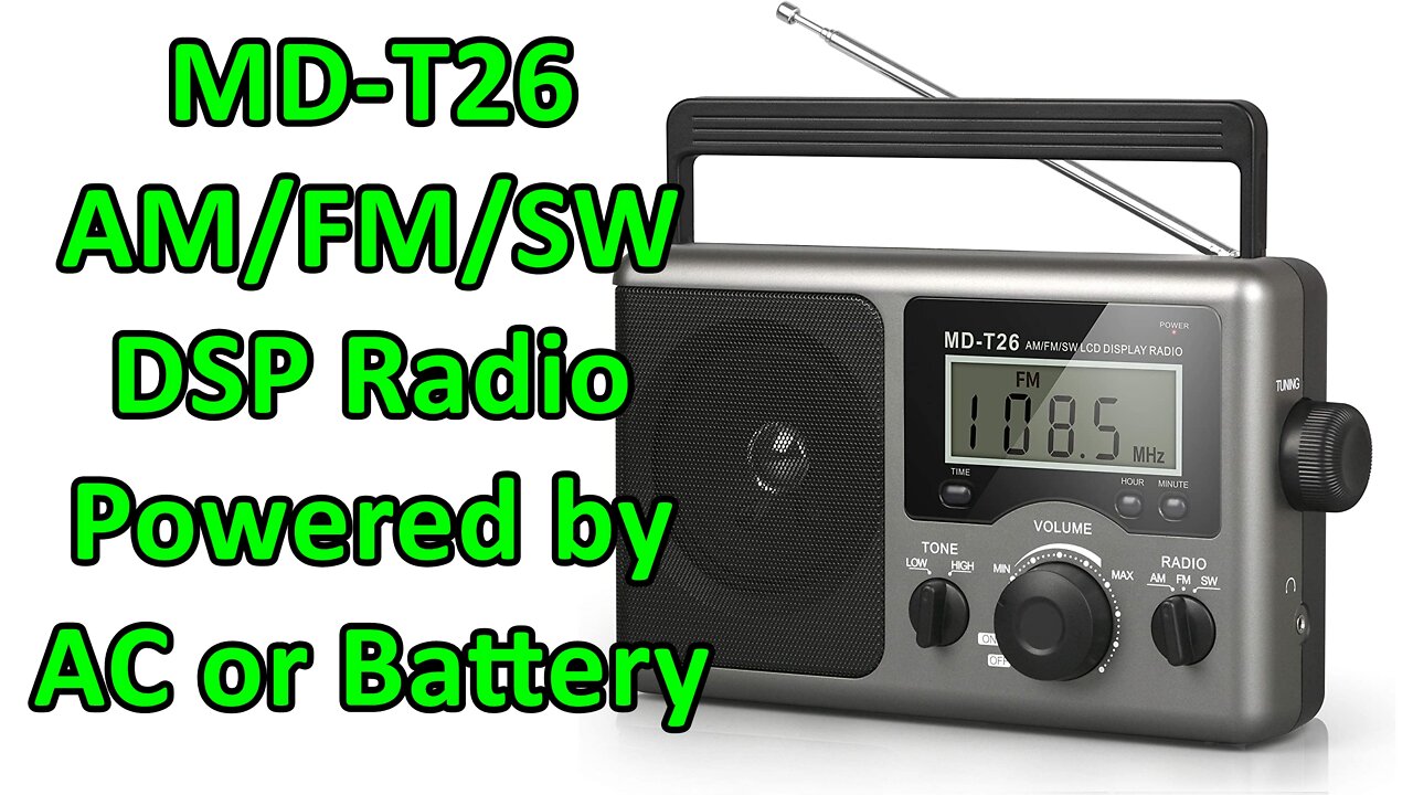 Greadio MD-T26 AM/FM/SW Portable Radio