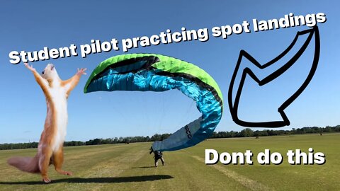 Student Pilot PPG Michael attempts to try spot landings but this happened