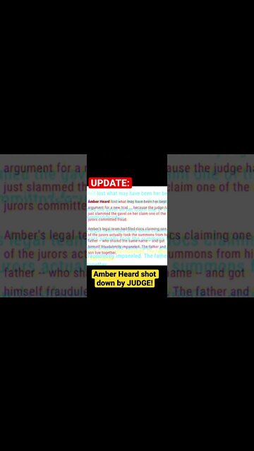 UPDATE: #amberheard SHOT DOWN by Judge | last chance #shorts