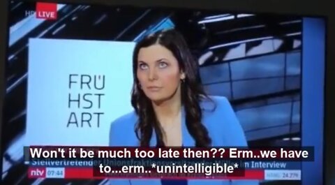 Karma is a bitch... German TV interviewer pushes for general vax mandate
