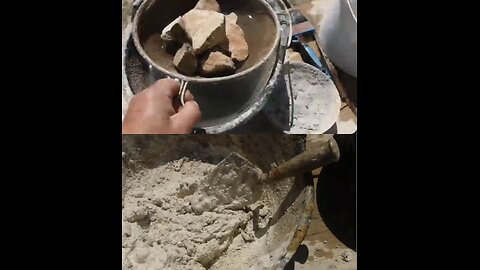 turning limestone into calcium oxide, then into calcium hydroxide and then back into stone