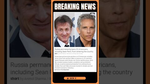 25 Americans Banned from Russia... Including Sean Penn?! #shorts #news