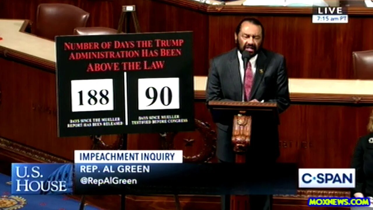 Congressman Al Green "DO YOU NOT UNDERSTAND WHAT YOU ARE DOING TO THIS COUNTRY!"