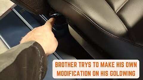 Brother tries to do his own modification on his Goldwing